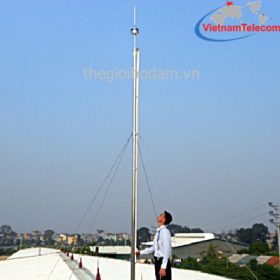 Cột anten rút bằng ống kẽm 10m