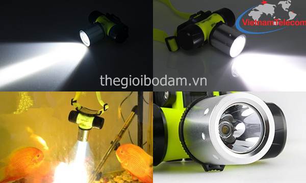 Đèn pin lặn đội đầu siêu sáng sử dụng bóng đèn Led