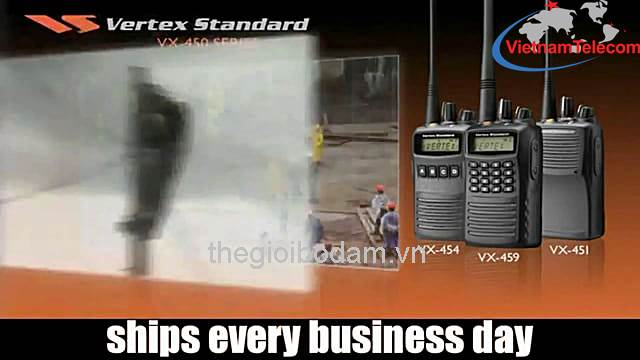 máy bộ đàm Vertex Standard VX459IS đáp ứng tiêu chuẩn IP57