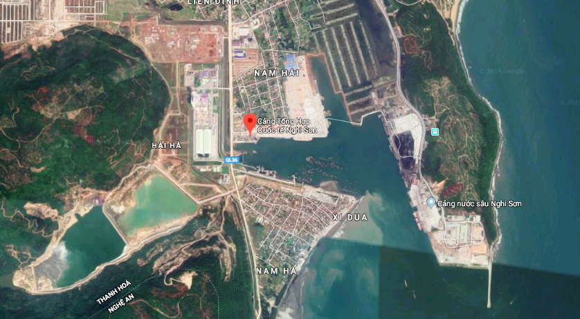 Vị trí địa lý của Cảng quốc tế Nghi Sơn