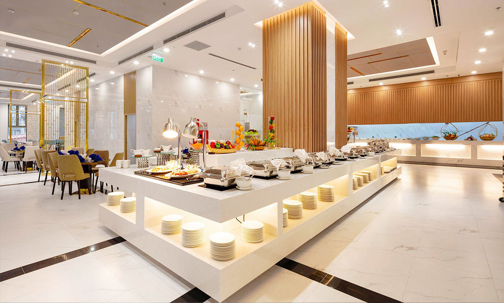 Nhà hàng tại Virgo hotel phục vụ sáng - trưa - tối