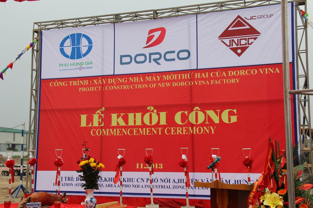 Lễ khởi công xây dựng nhà máy Dorco Hưng Yên
