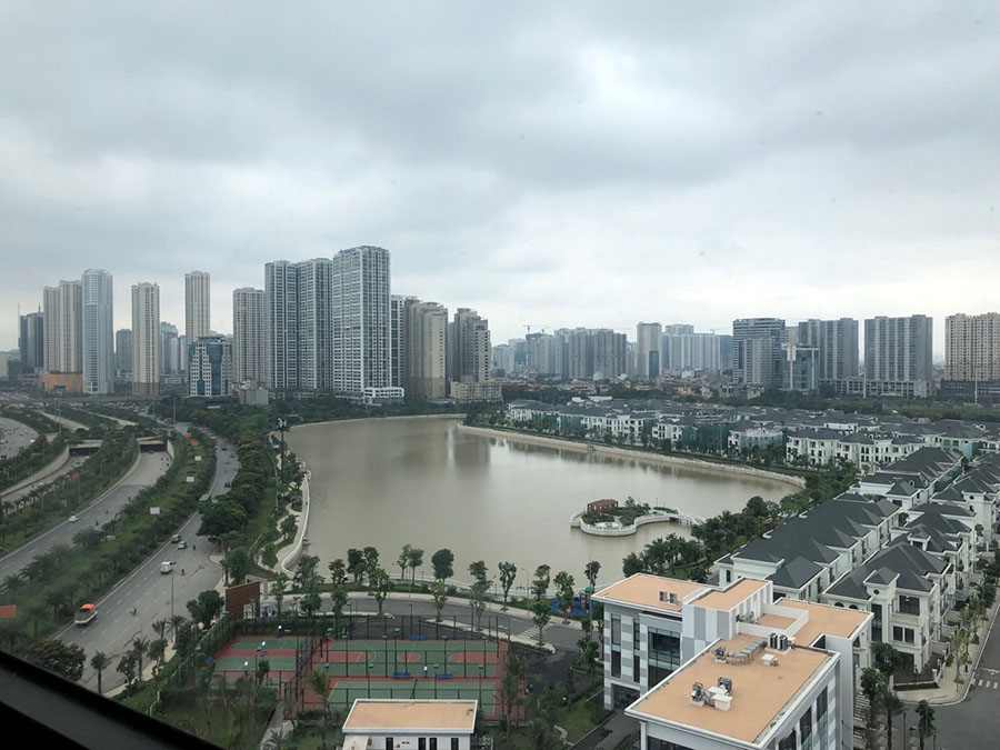 Hồ điều hòa và khu biệt thự ven hồ