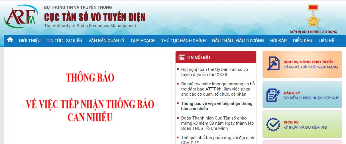 Sử dụng bộ đàm cầm tay cần đăng ký sử dụng tần số