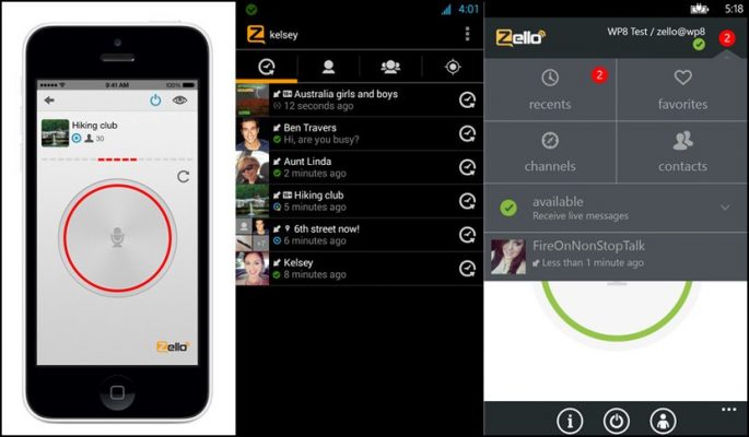 Ứng dụng Zello biến smartphone thành bộ đàm 