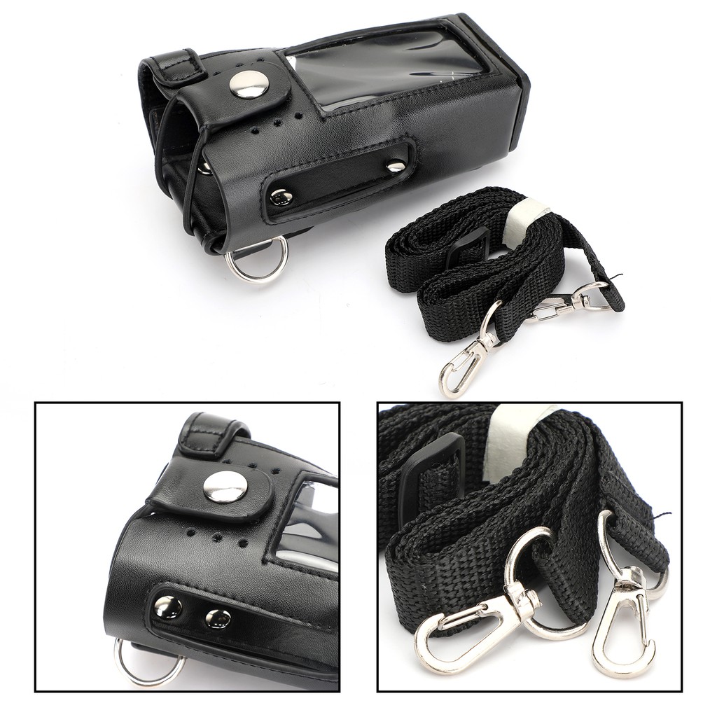 Bao da đựng bộ đàm có dây đeo