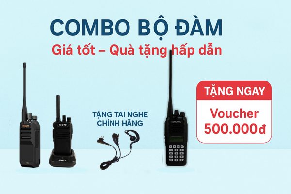 Mua combo bộ đàm chính hãng tặng quà hấp dẫn