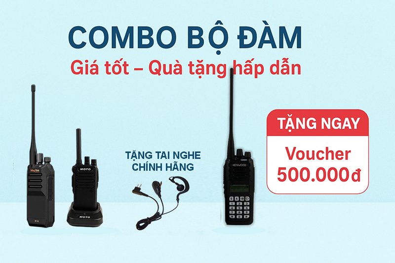 Mua combo bộ đàm chính hãng tặng quà hấp dẫn