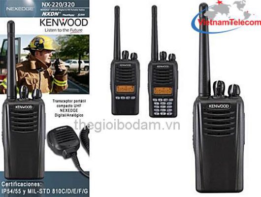 bộ đàm kỹ thuật số Kenwood NX220 NX320 đạt tiêu chuẩn MIL STD