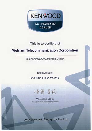 Vietnam Telecom là nhà nhập khẩu trực tiếp Bộ Đàm Kenwood
